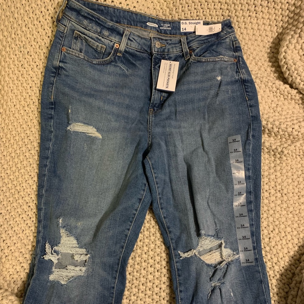 Old Navy jeans, size 14, high rise, brand new!